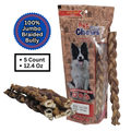 12" JUMBO BRAIDED Bully Sticks - 70g Each | Heavy Duty Chews (5 Pack)