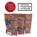 Premium Natural Beef Knee Caps for Dogs (3-Pack) 12 Count