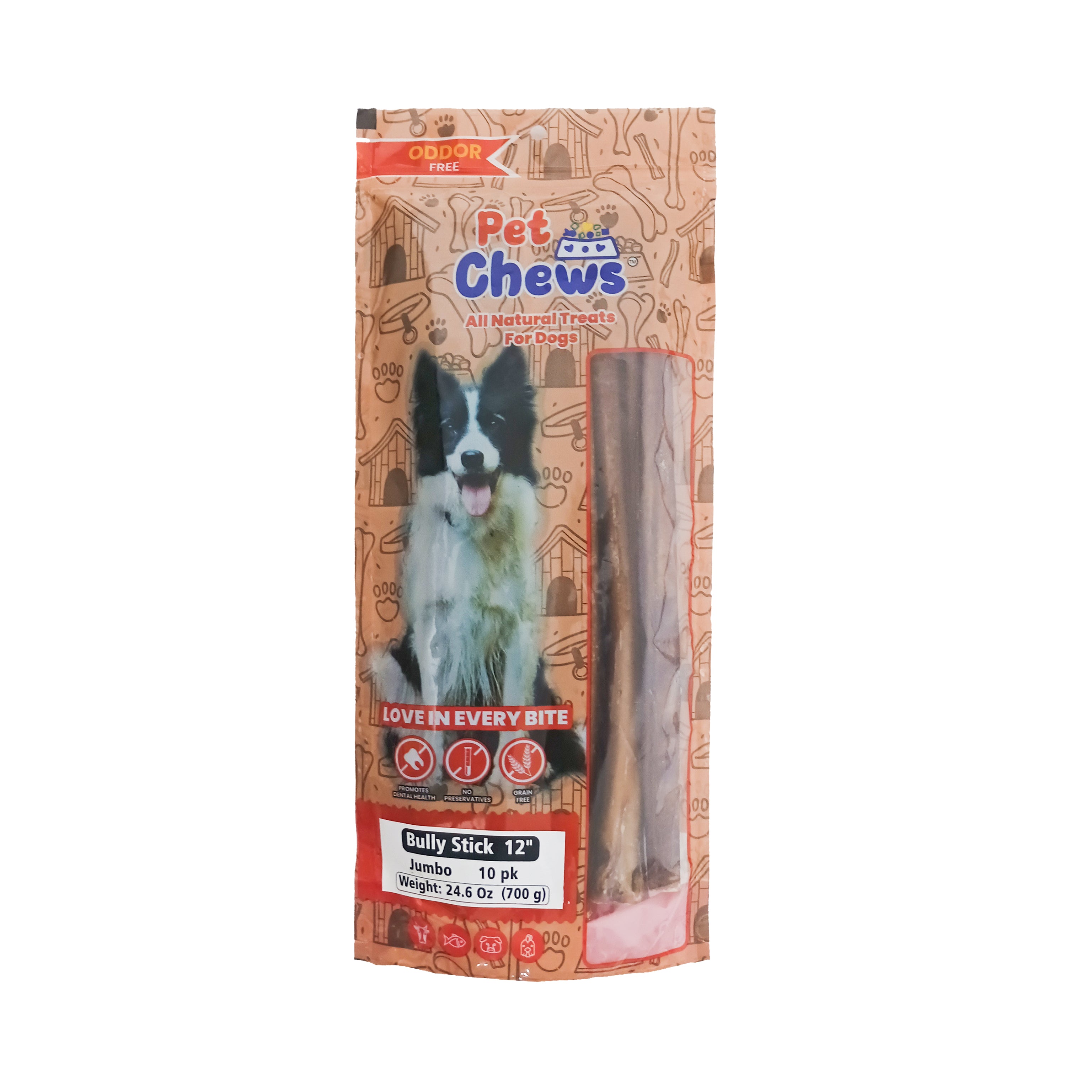 12" JUMBO Bully Sticks - 70g Each | Heavy Duty Chews (10 Pack)