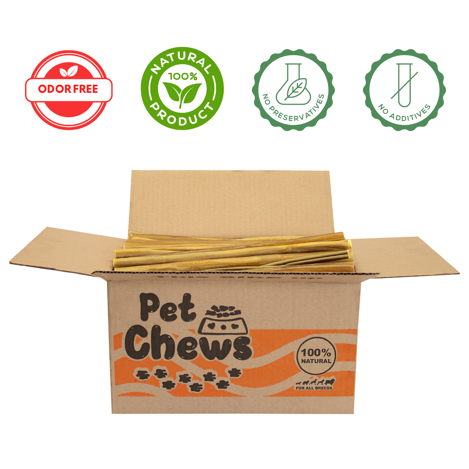 Premium Beef Collagen Sticks for Dogs – 12" | 13 Lb Bulk Pack (100 Count)