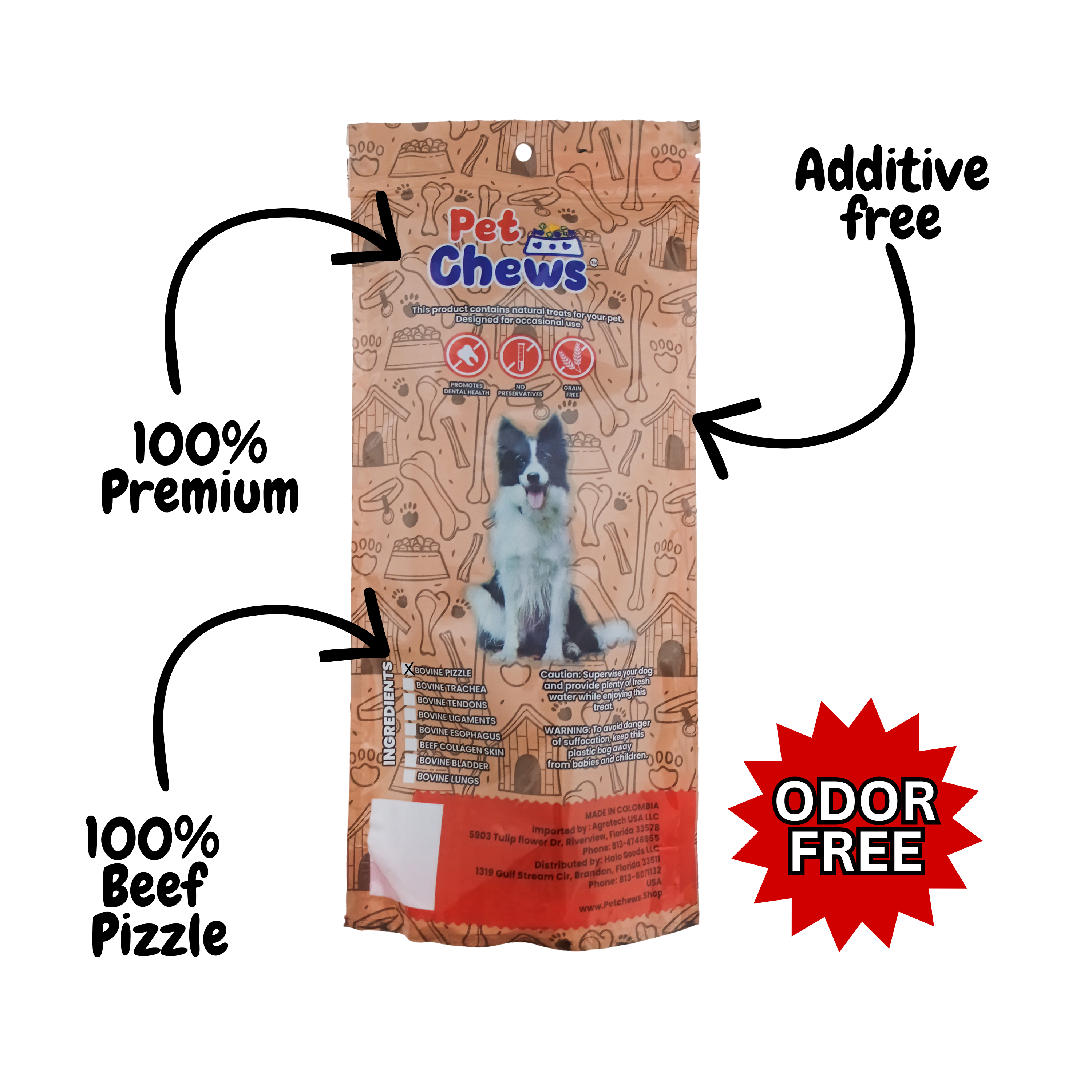 12" MONSTER Bully Sticks - 90g Each | Heavy Duty Chews (3 Pack)