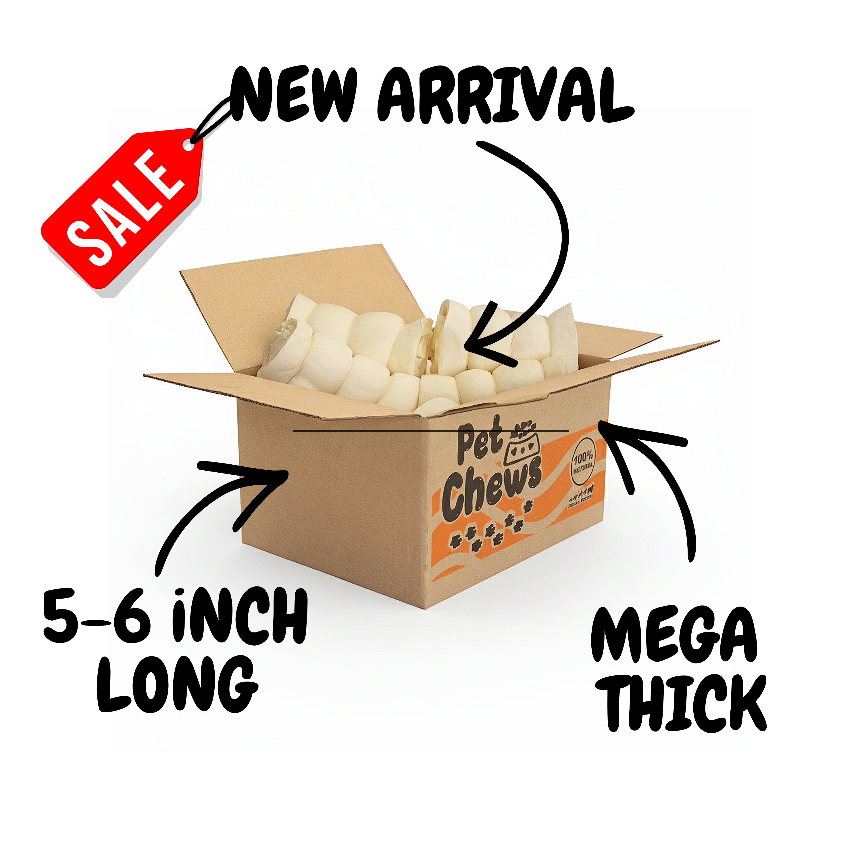 Mega Thick Cheek Rolls (5-6") - Bulk| 12 Count | 100% beef