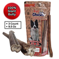 12" Giant Bully Sticks - 90g Each | Heavy Duty Chews (3 Pack)