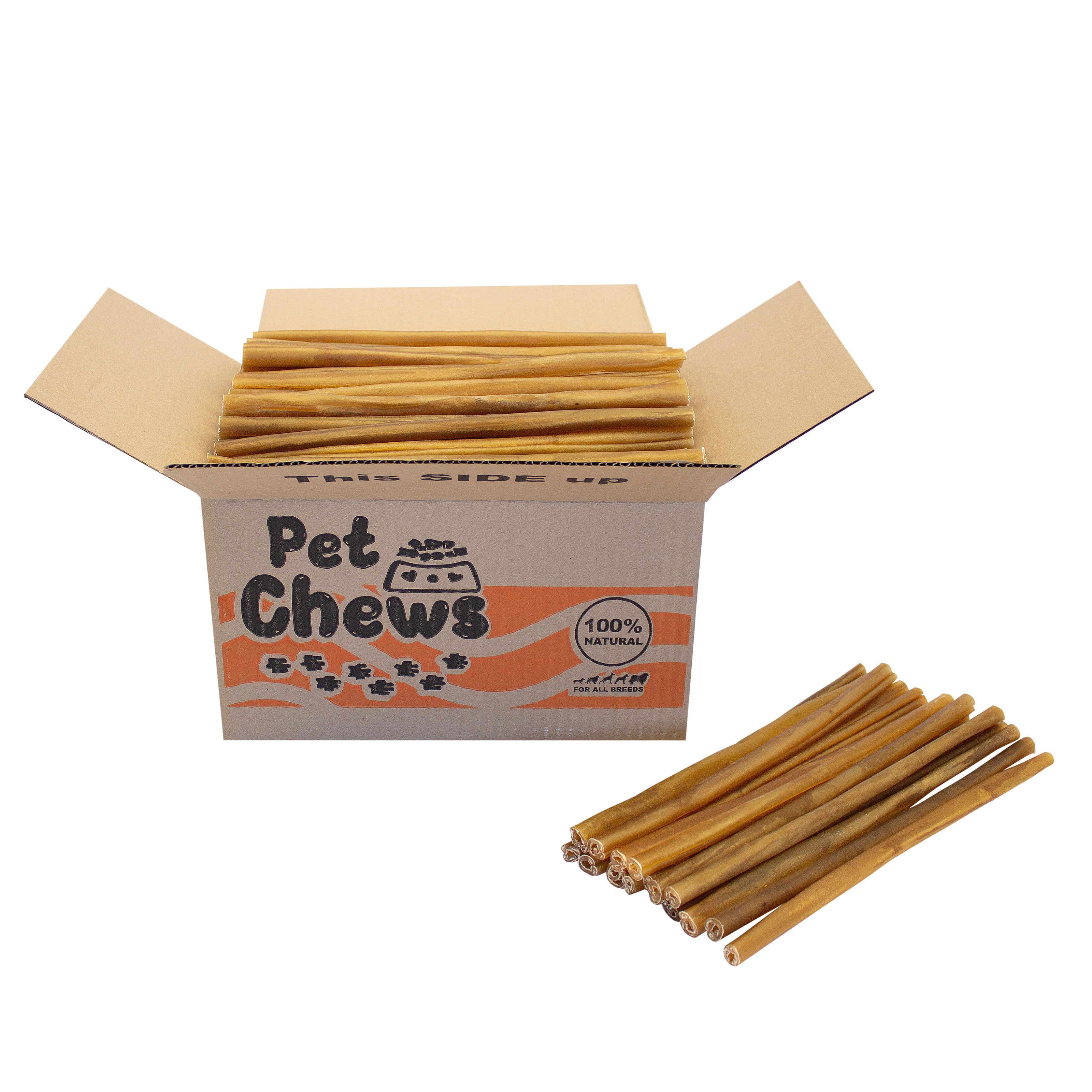 Premium Beef Collagen Sticks for Dogs – 12" | 13 Lb Bulk Pack (100 Count)