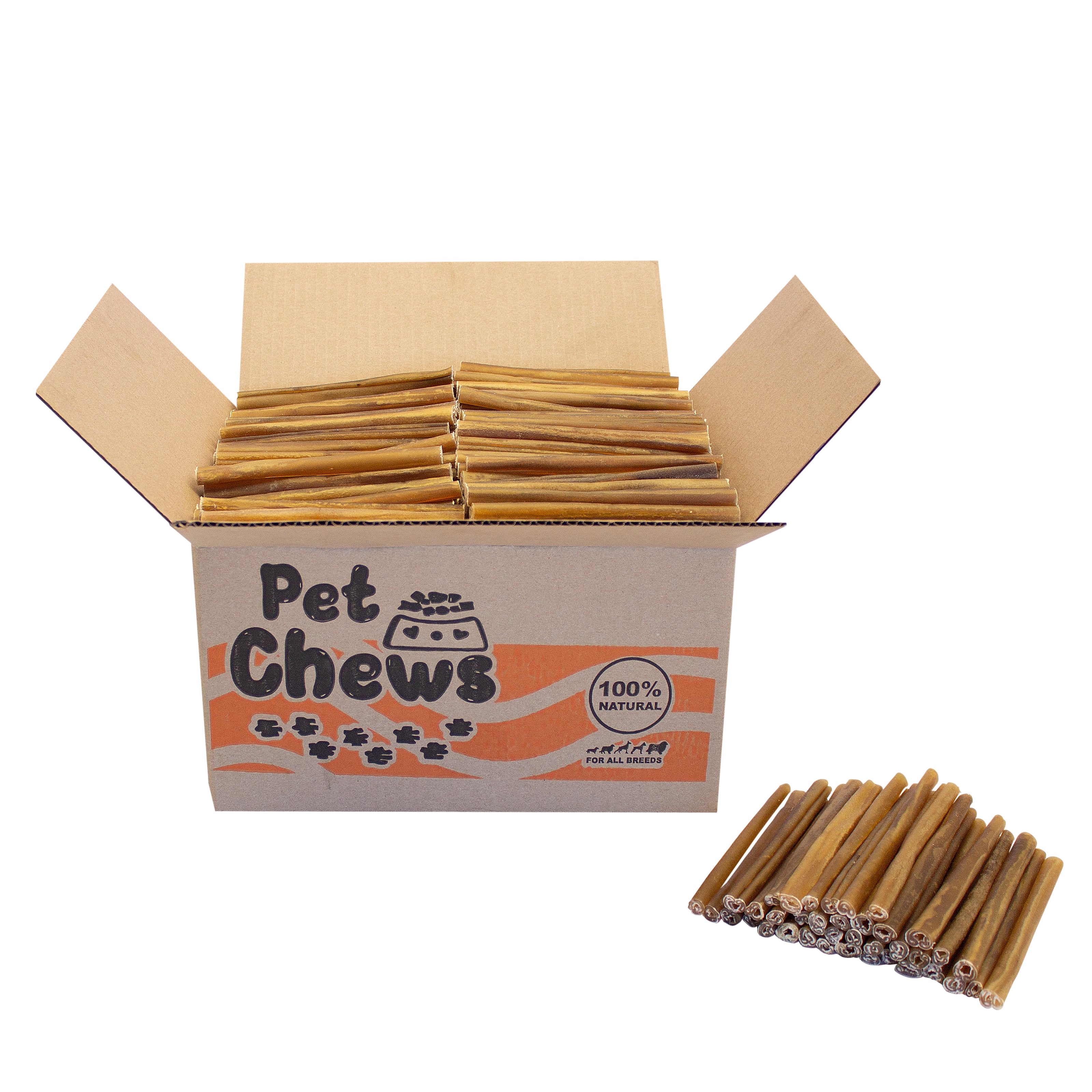 Premium Beef Collagen Sticks for Dogs – 6" | 7 Lb Bulk Pack (125 Count)