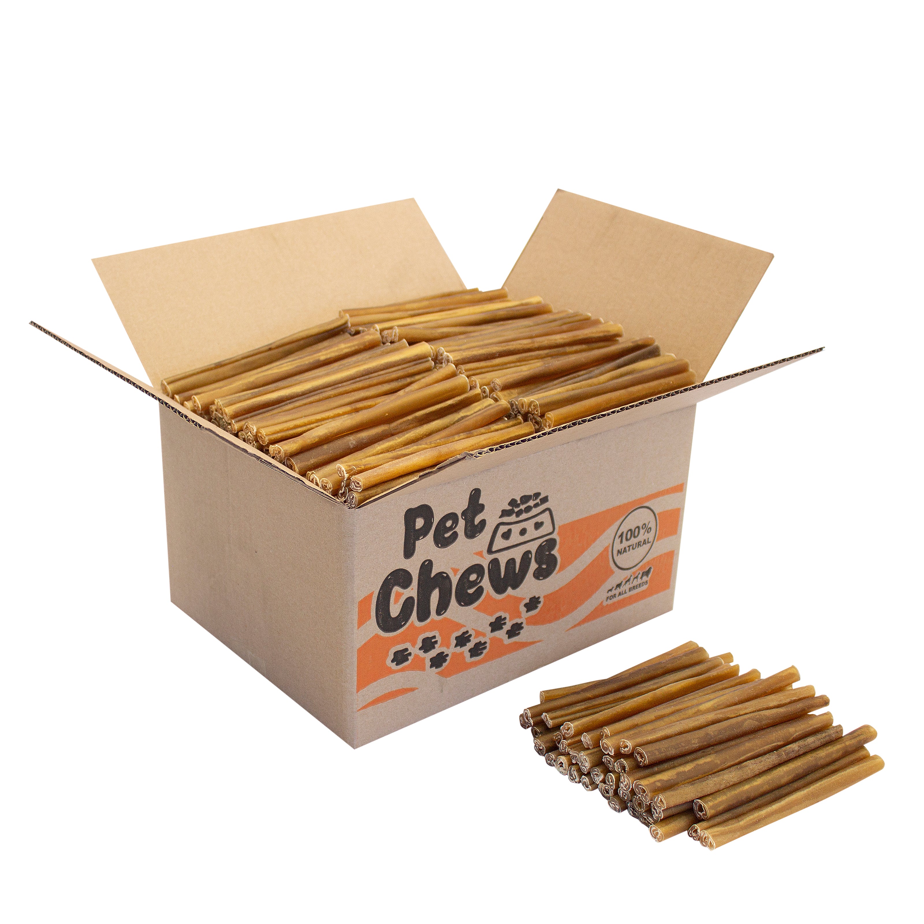 Premium Beef Collagen Sticks for Dogs – 6" | 7 Lb Bulk Pack (125 Count)