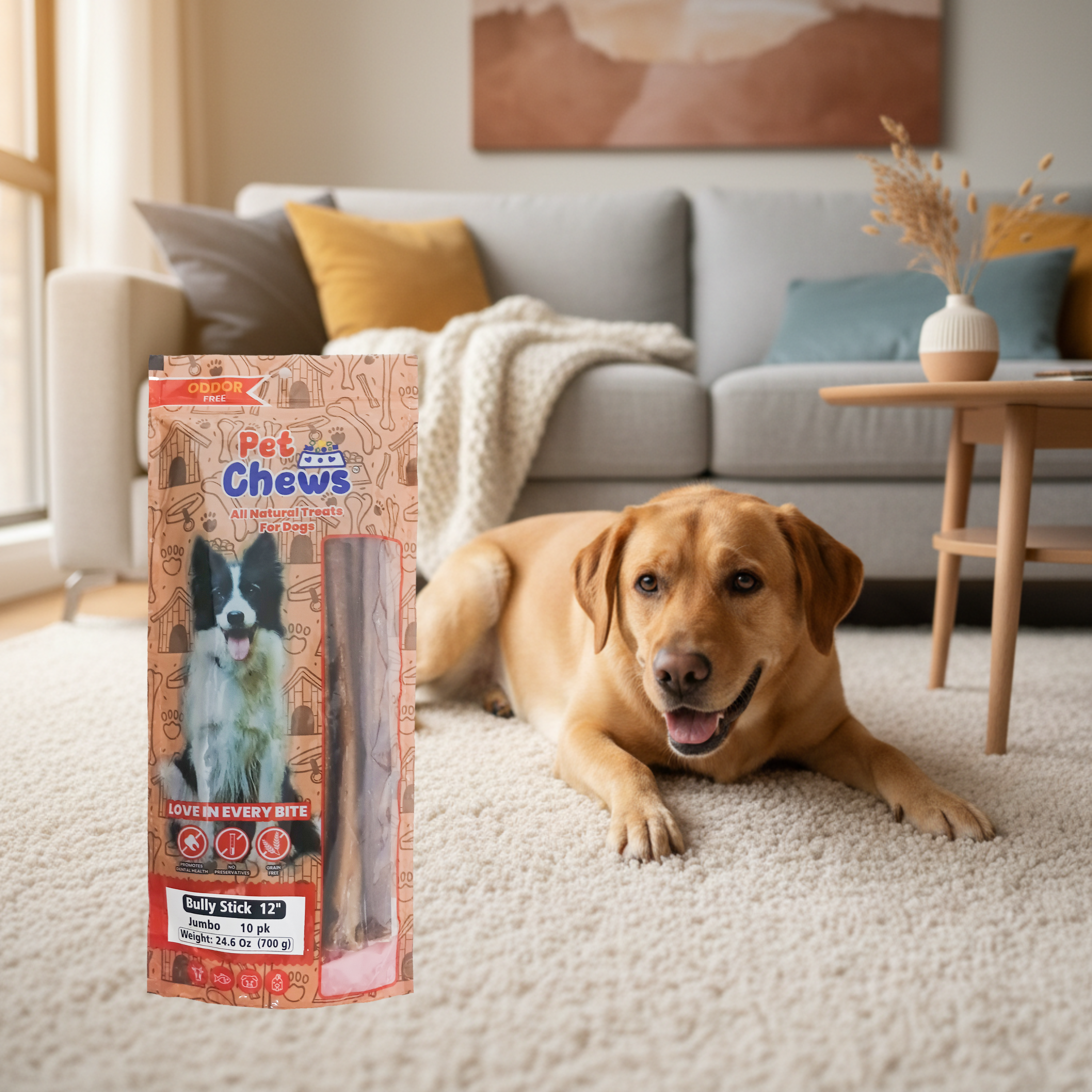 12" JUMBO Bully Sticks - 70g Each | Heavy Duty Chews (10 Pack)